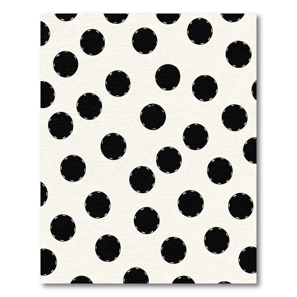 Classic Black Polka Dot Pattern Rug