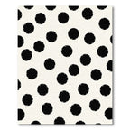 Classic Black Polka Dot Pattern Rug