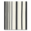 Modern Black White Gray Stripe Rug
