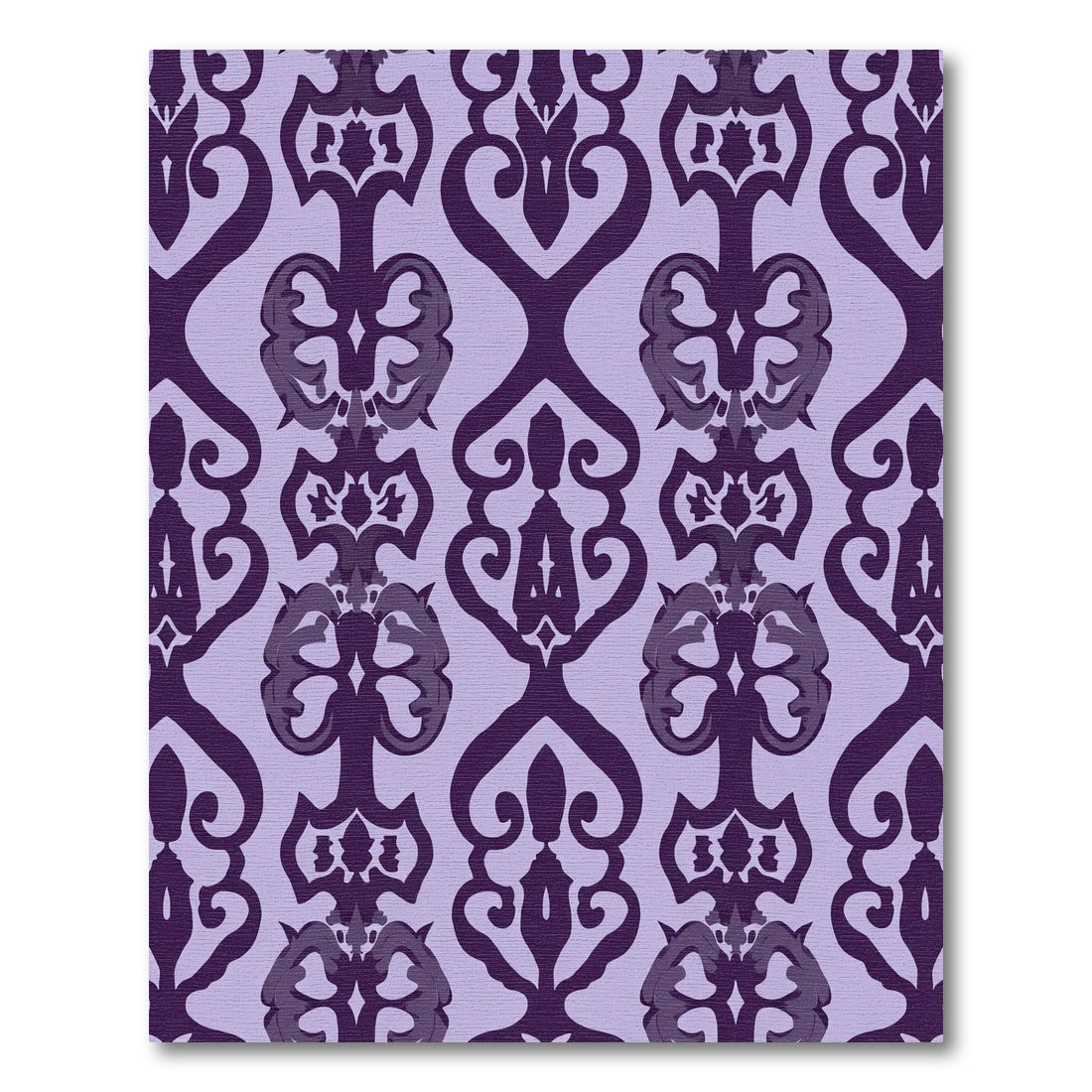 Ornate Regal Damask Plum Rug
