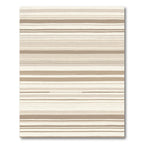 Earthy Beige Horizontal Stripe Rug