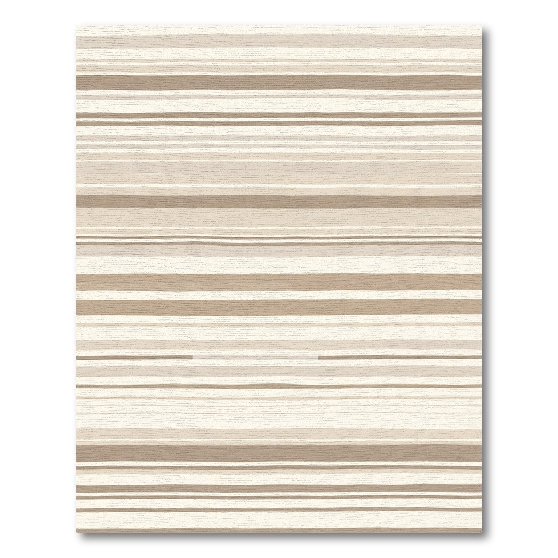 Earthy Beige Horizontal Stripe Rug