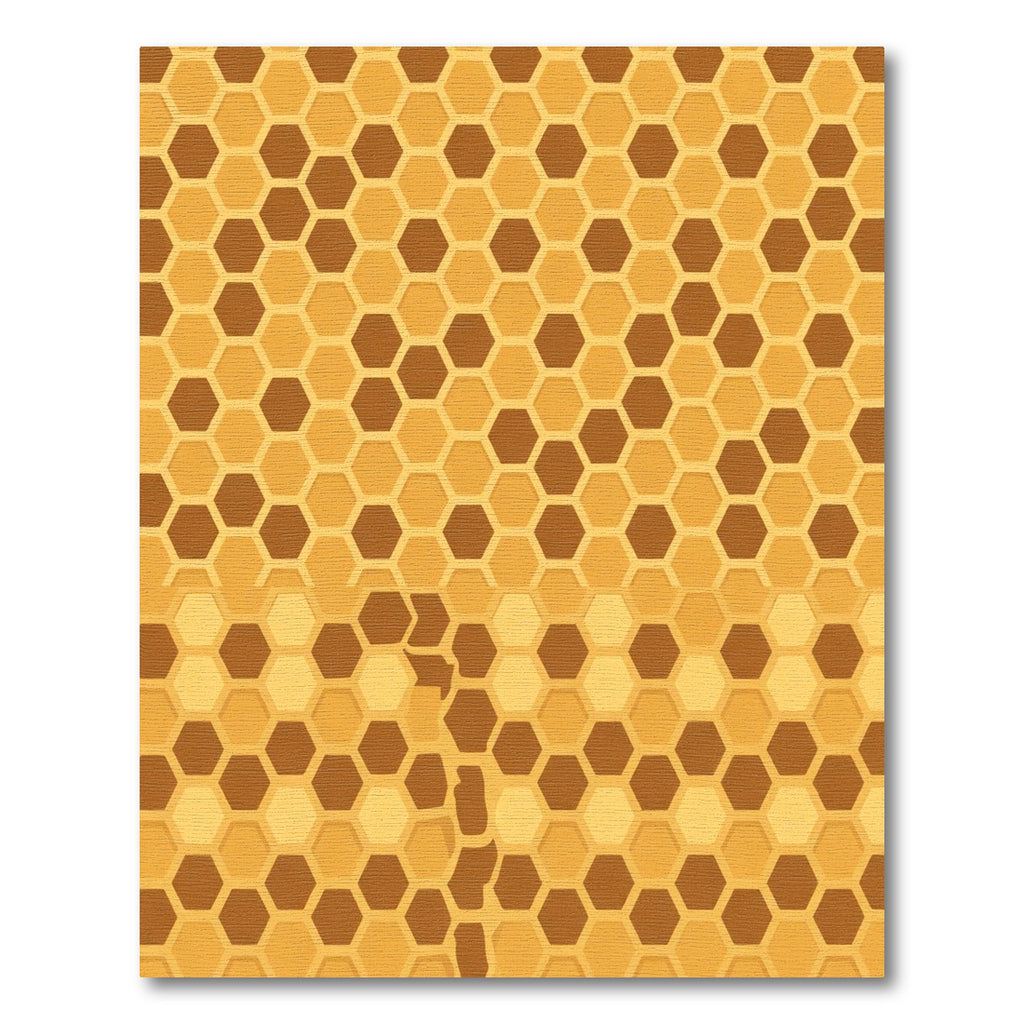 Golden Honeycomb Geometric Texture Rug