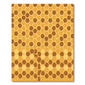 Golden Honeycomb Geometric Texture Rug
