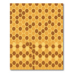 Golden Honeycomb Geometric Texture Rug