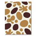 Abstract Ochre Brown Blob Mix Rug