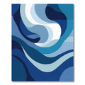 Abstract Blue Wave Flow Rug