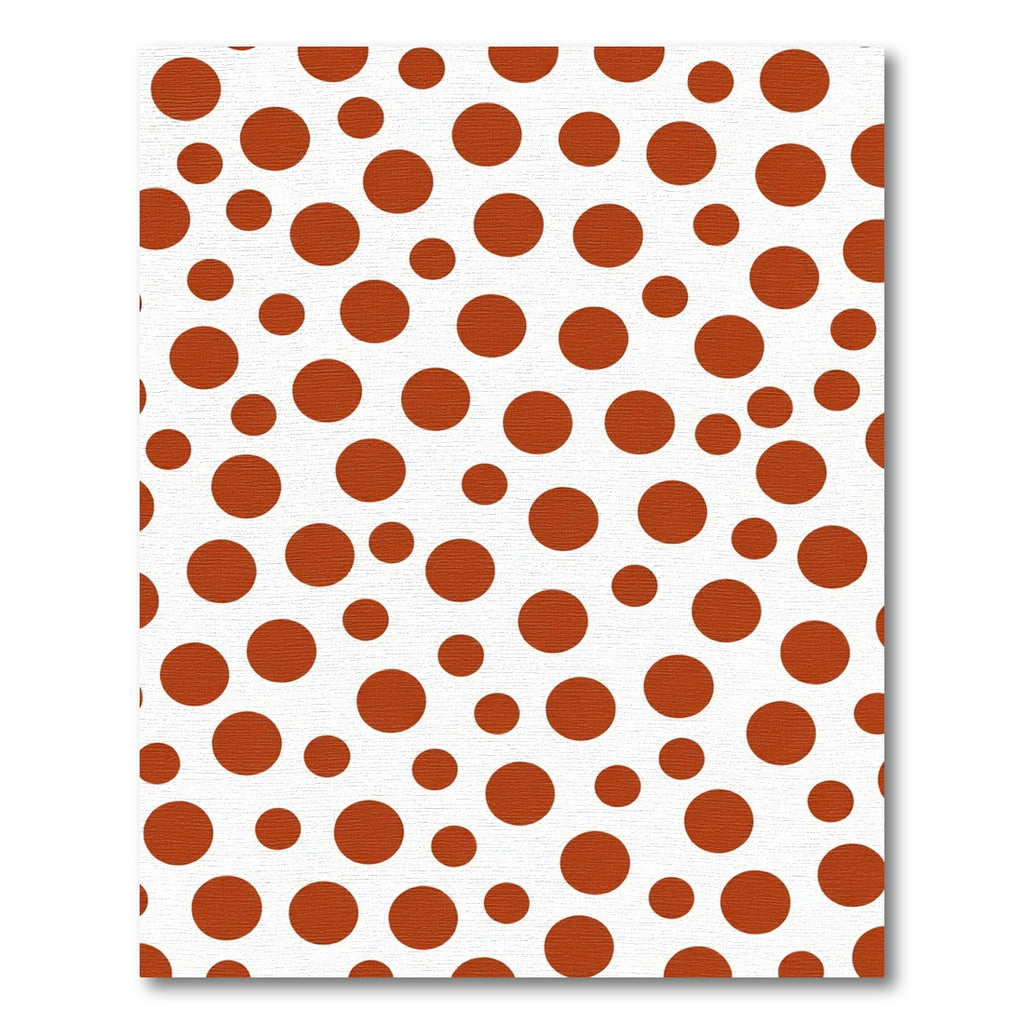 Rustic Terracotta Polka Dot Scatter Rug