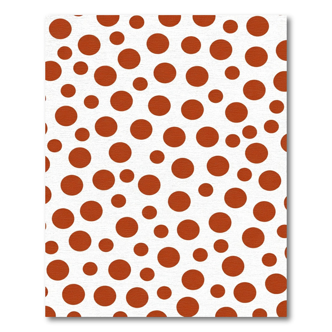 Rustic Terracotta Polka Dot Scatter Rug