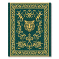 Emerald Green Gold Tiger Motif Rug