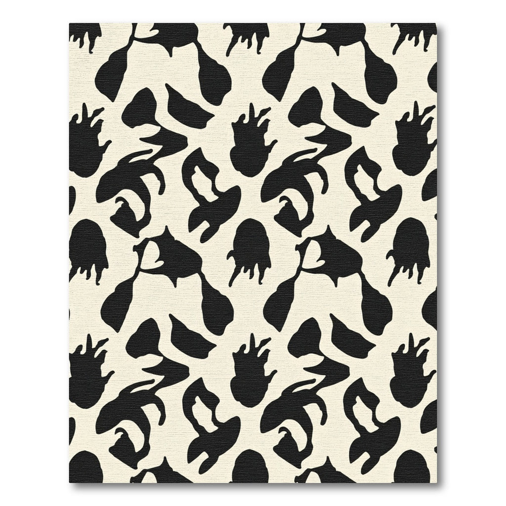 Black White Abstract Ink Blot Rug