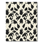 Black White Abstract Ink Blot Rug