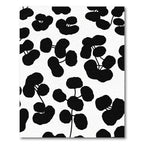 Black Bold Leafy Branch Arrangement Rug