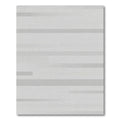 Minimalist Light Gray Horizontal Stripe Rug