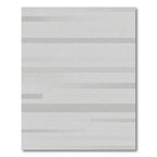 Minimalist Light Gray Horizontal Stripe Rug