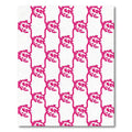 Hot Pink Vine Scroll Swirl Rug