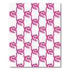 Hot Pink Vine Scroll Swirl Rug