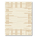 Abstract Beige Geometric Fragment Rug