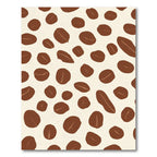 Brown Coffee Bean Scatter Rug
