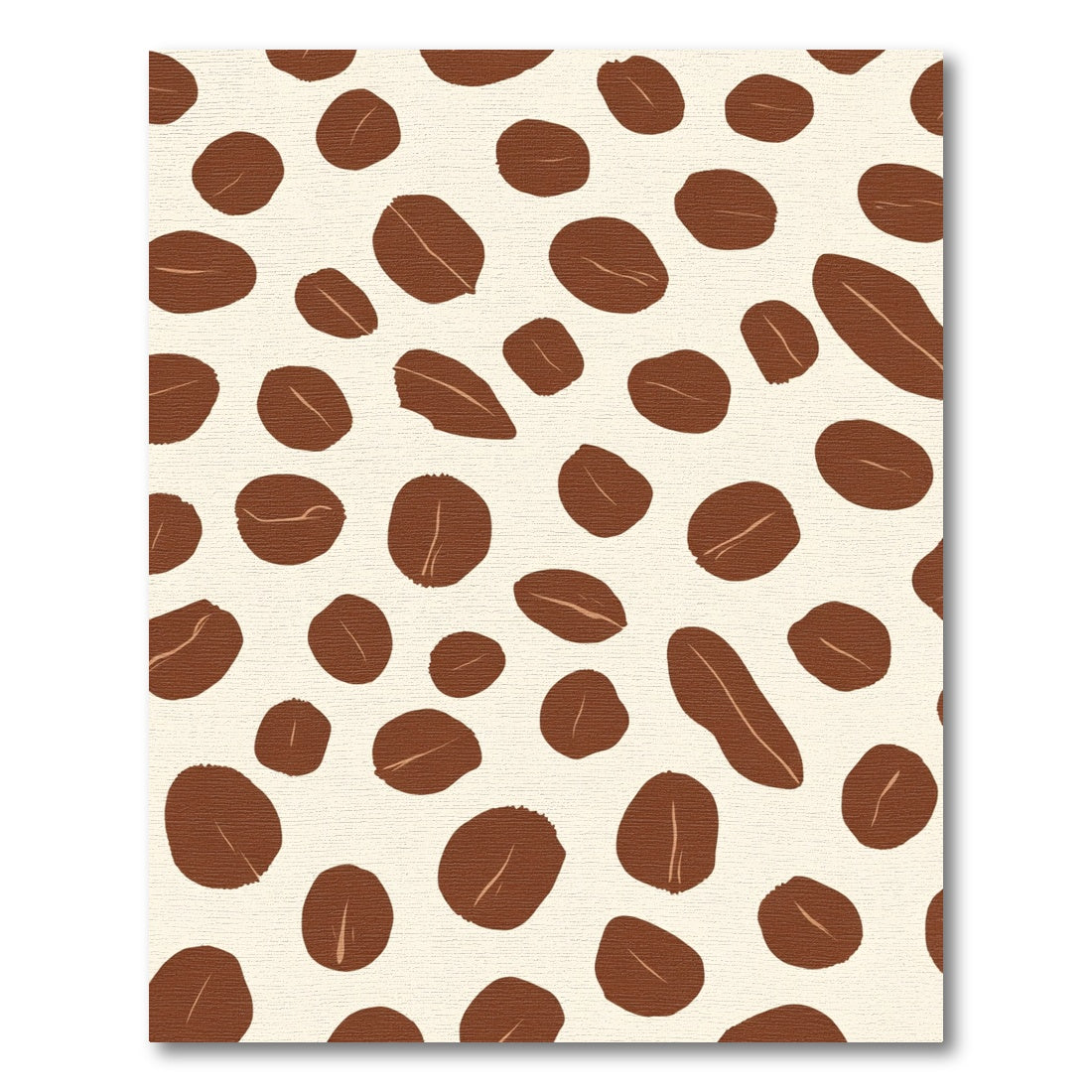 Brown Coffee Bean Scatter Rug