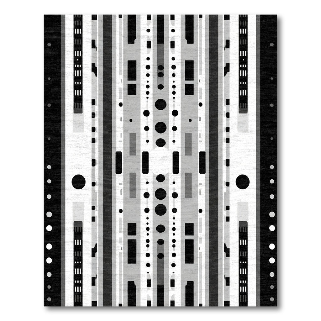 Monochromatic Abstract Geometric Stripes Rug