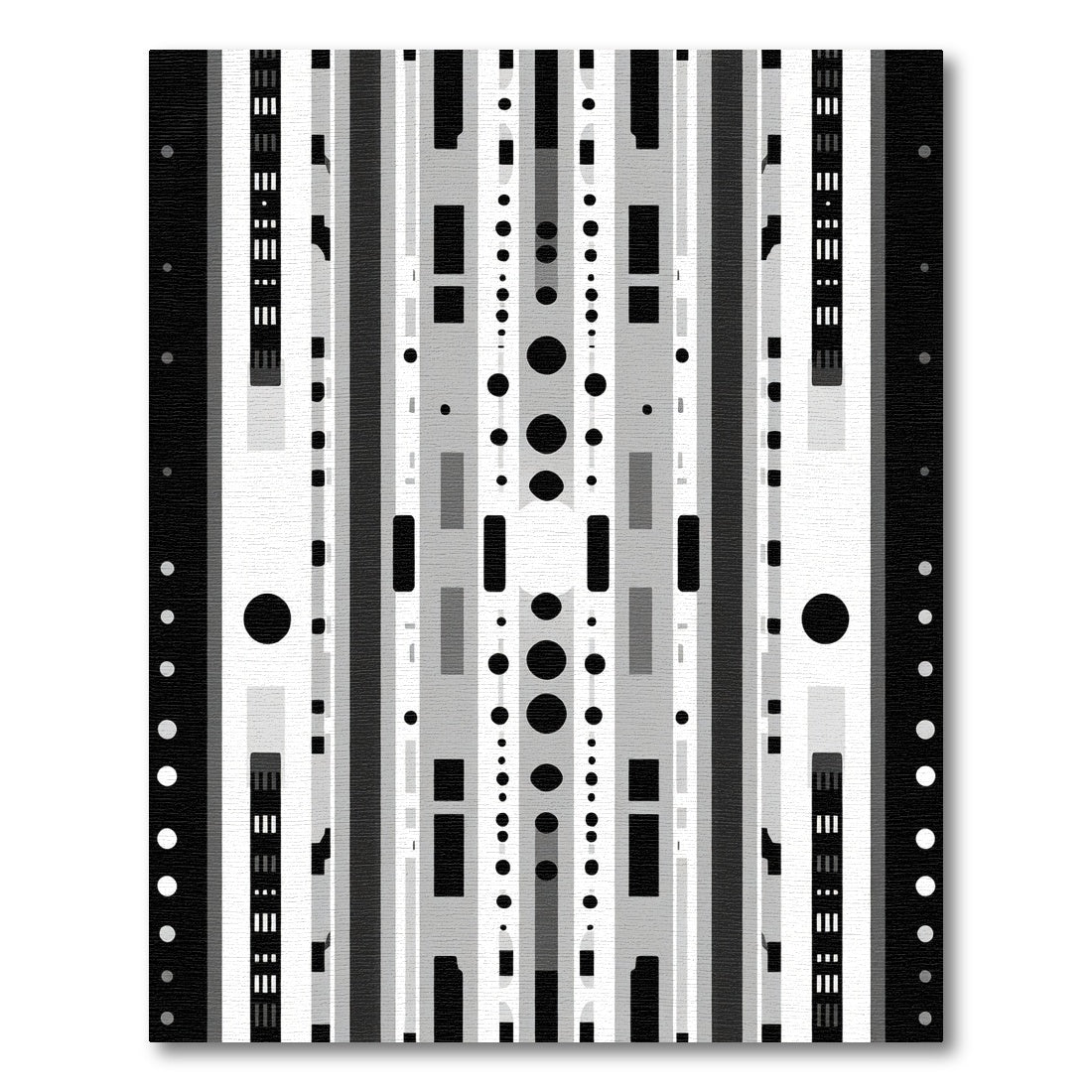 Monochromatic Abstract Geometric Stripes Rug