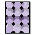 Purple Geometric Octagon Illusion Rug
