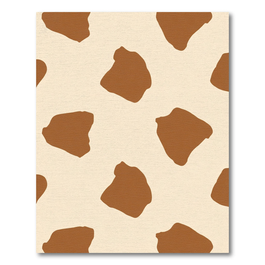 Cream Brown Animal Spots Rug