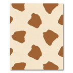 Cream Brown Animal Spots Rug