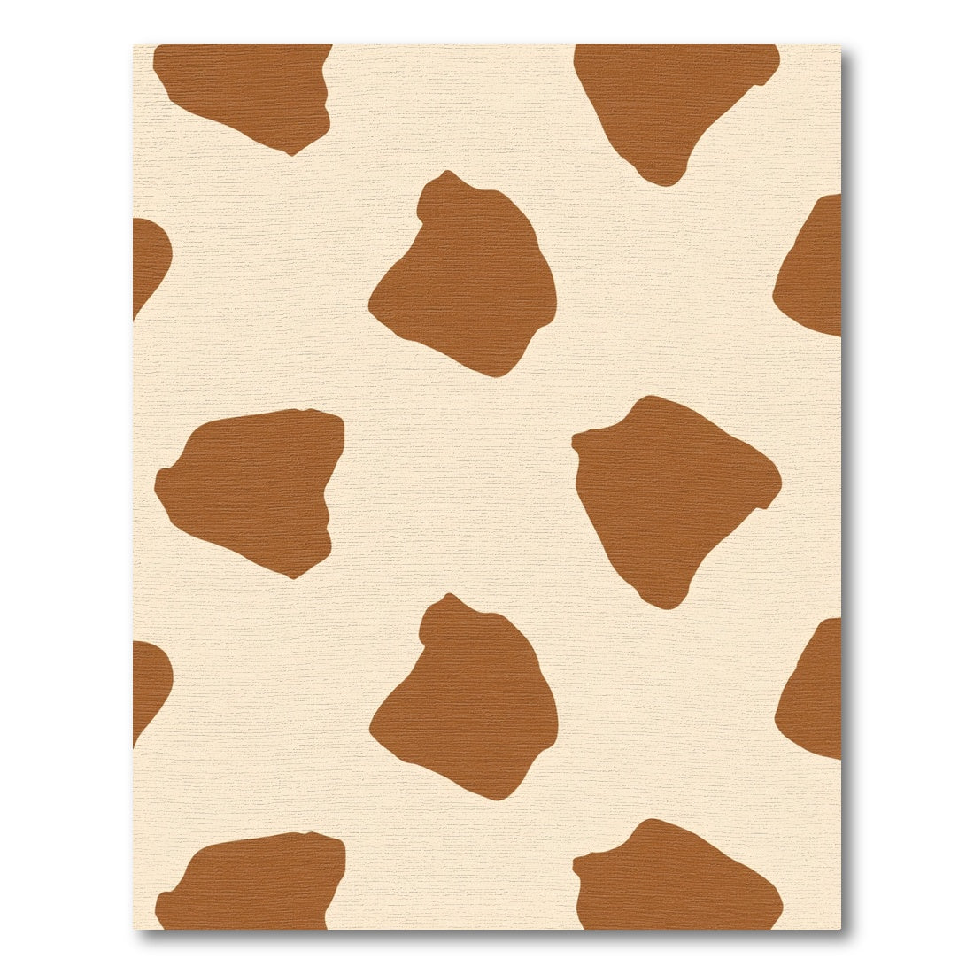 Cream Brown Animal Spots Rug