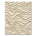 Earthy Sepia Wavy Lines Rug