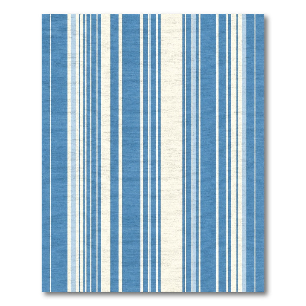 Coastal Blue And Cream Striped Rug