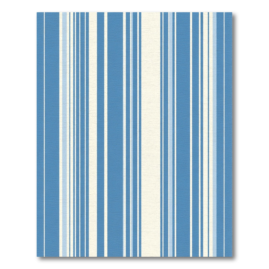 Coastal Blue And Cream Striped Rug