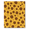 Brown Dot Swirl Warm Yellow Field Rug