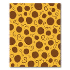 Brown Dot Swirl Warm Yellow Field Rug