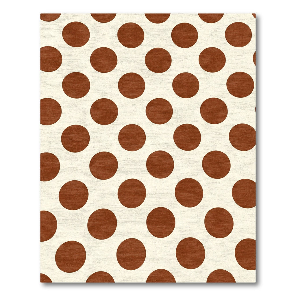 Warm Cream Brown Polka Dot Rug