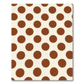 Warm Cream Brown Polka Dot Rug