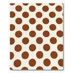 Warm Cream Brown Polka Dot Rug