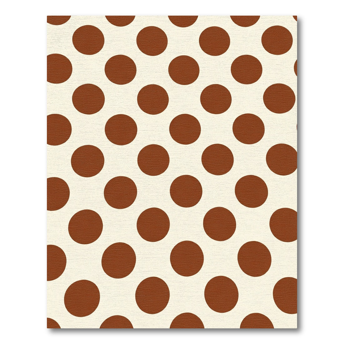 Warm Cream Brown Polka Dot Rug
