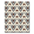 Cream Brown Gray Abstract Symmetry Rug