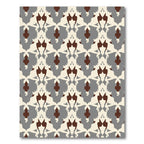 Cream Brown Gray Abstract Symmetry Rug