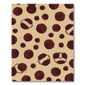 Crimson Circles And Irregular Shapes Rug