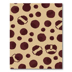 Crimson Circles And Irregular Shapes Rug