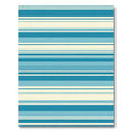 Coastal Blue Cream Striped Rug