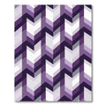 Deep Purple Chevron Geometric Arrangement Rug