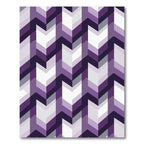 Deep Purple Chevron Geometric Arrangement Rug