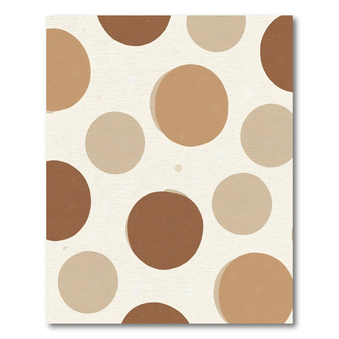 Earthy Brown Polka Dot Circles Rug