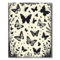 Black Butterfly Garden Meadow Rug