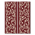 Crimson Cream Abstract Organic Flow Rug