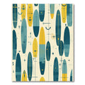 Retro Surfboard Mosaic Mid Century Rug